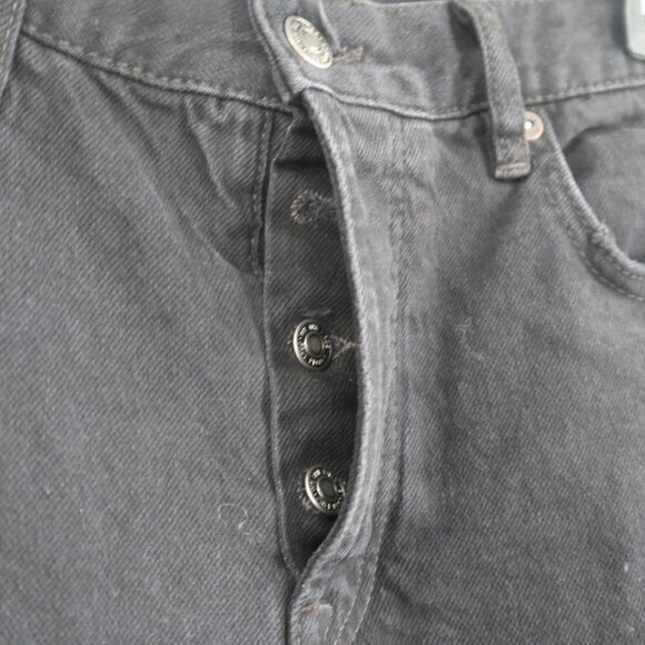 Free People We The Free Black Distressed Jeans Button Fly Size 28 - Picture 14 of 15